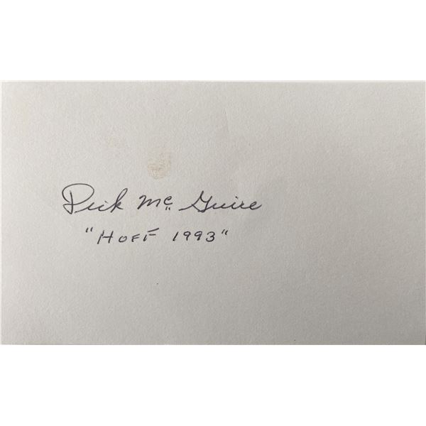 Dick McGuire HOF 1993 original signature