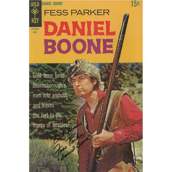 Daniel Boone Fess Parker signed Gold Key comic book