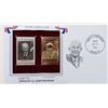 Image 1 : Great Americans Dwight D. Eisenhower  - 22k Gold Stamp Replica First Day Cover