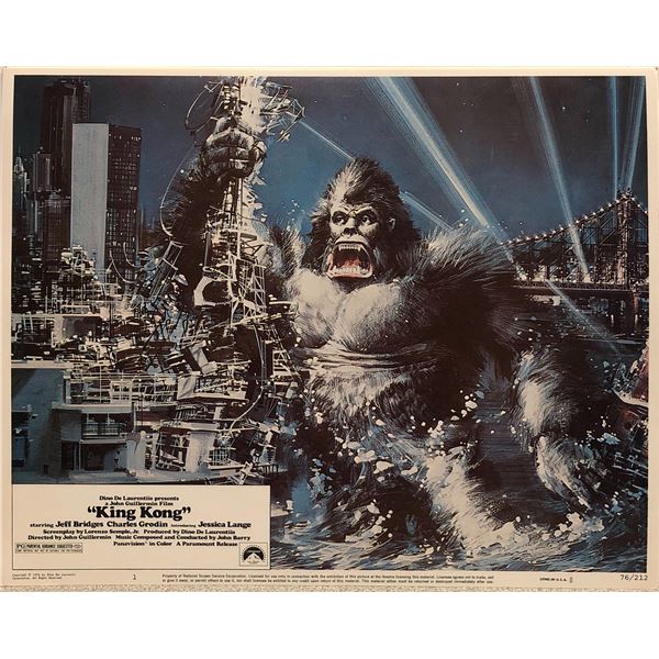 King Kong Original 1976 Vintage Lobby Card
