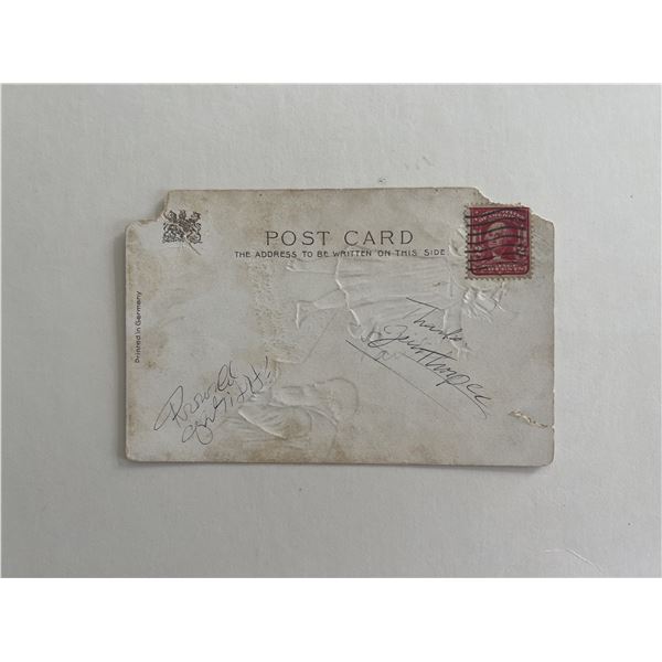 Jim Thorpe signed post card