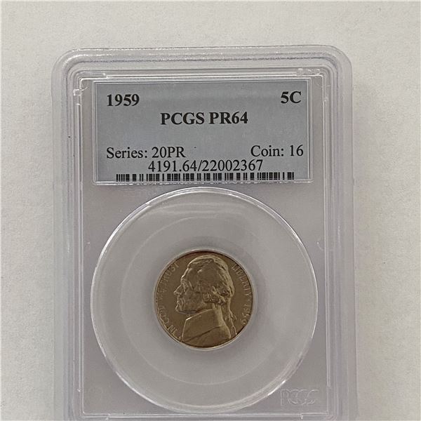 1959 Jefferson 5 Cents. PCGS PR64