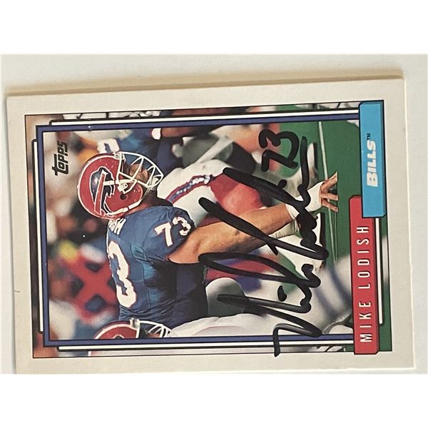 Buffalo Bills Mike Lodish signed 1992 Topps #666 trading card