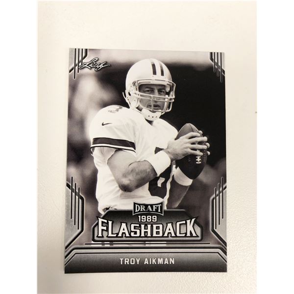 Leaf Troy Aikman 2019 Draft 1989 Flashback Rookie Card Dallas Cowboys