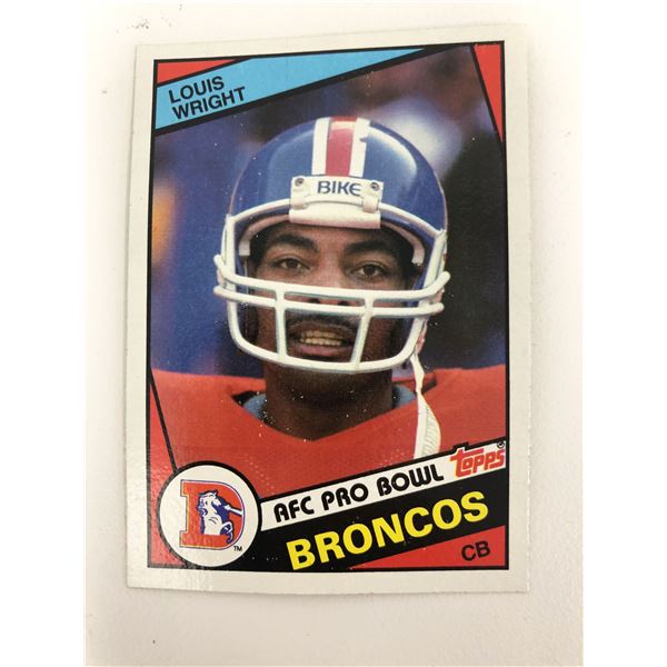 1984 Topps #72 Louis Wright Denver Broncos Football Card