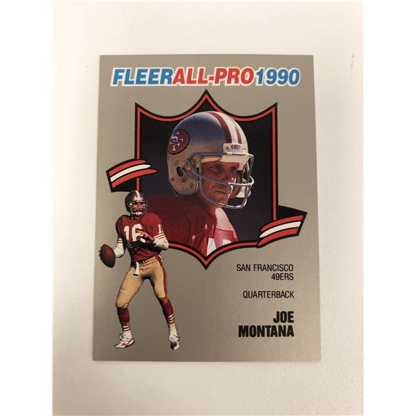 1990 Fleer All-Pros #1 Joe Montana Football Card
