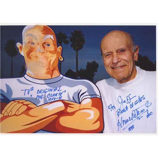 House Peters Jr. signed Mr Clean photo