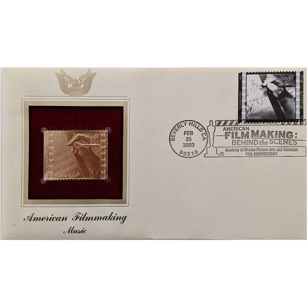 American Filmmaking Music - Gold Stamp Replica First Day Cover