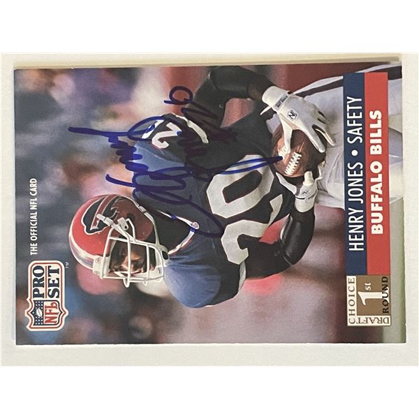 Buffalo Bills Henry Jones signed 1991 NFL Pro Set trading card