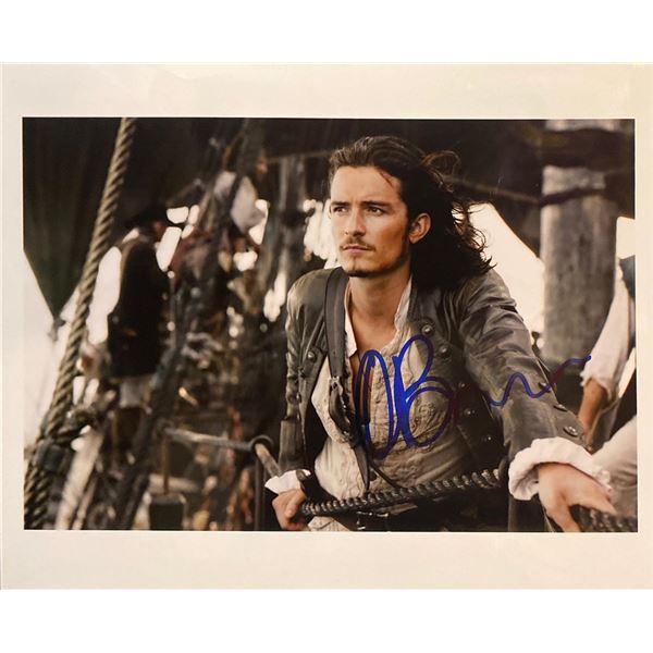 Pirates of the Caribbean Orlando Bloom signed movie photo