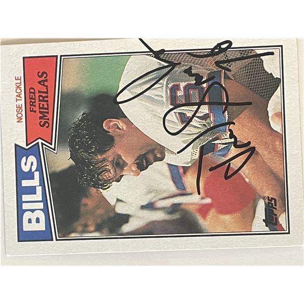 Buffalo Bills Fred Smerlas signed 1987 Topps #368 trading card