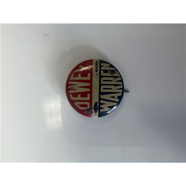 Dewey-Warren campaign pin