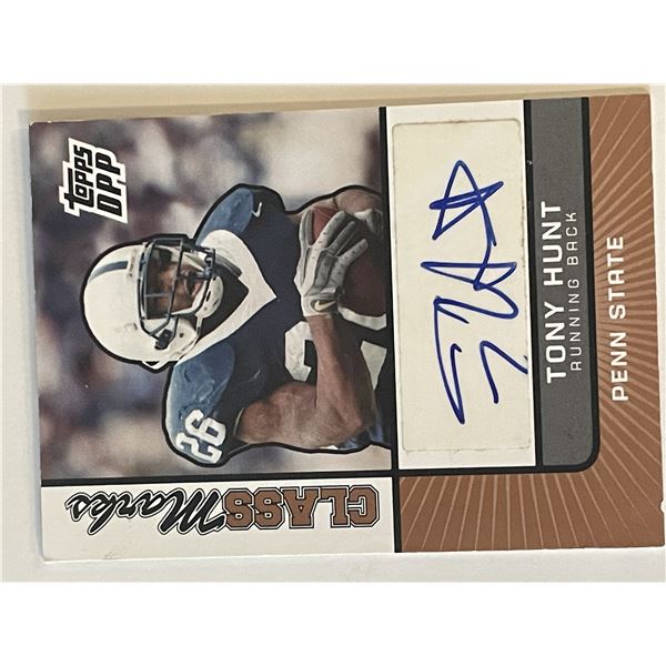 Penn State Lions Tony Hunt signed 2007 Topps DPP trading card