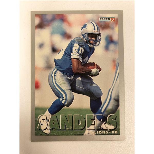 1993 Fleer #213 Barry Sanders Detroit Lions HOF NFL Football Card