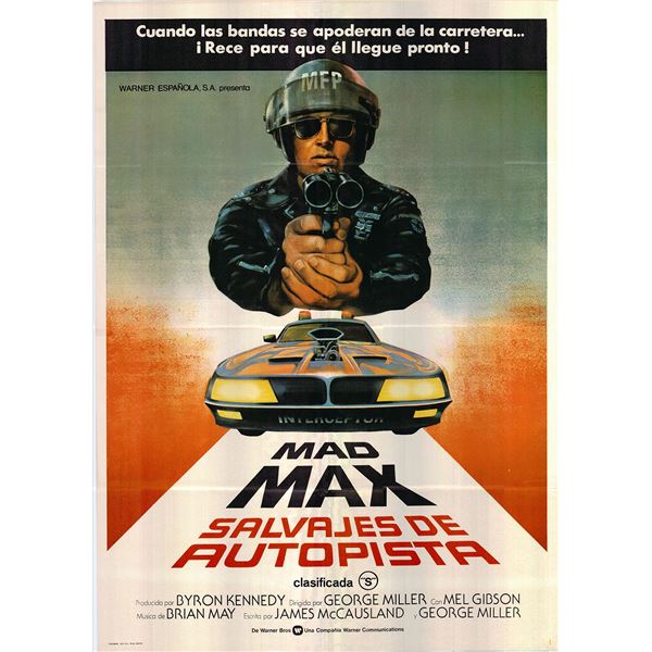 Mad Max Original 1979 Vintage Spanish One Sheet Poster