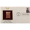 Image 1 : Harry Houdini Escape Artist and Magician - Gold Stamp Replica First Day Cover