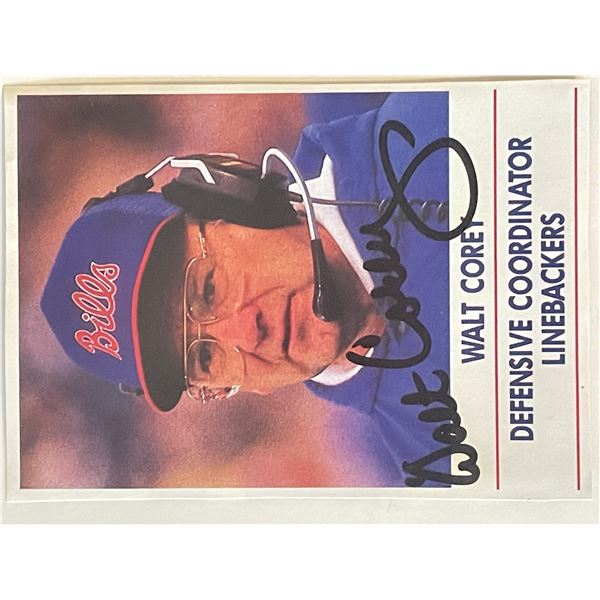 Buffalo Bills Walt Corey signed trading card
