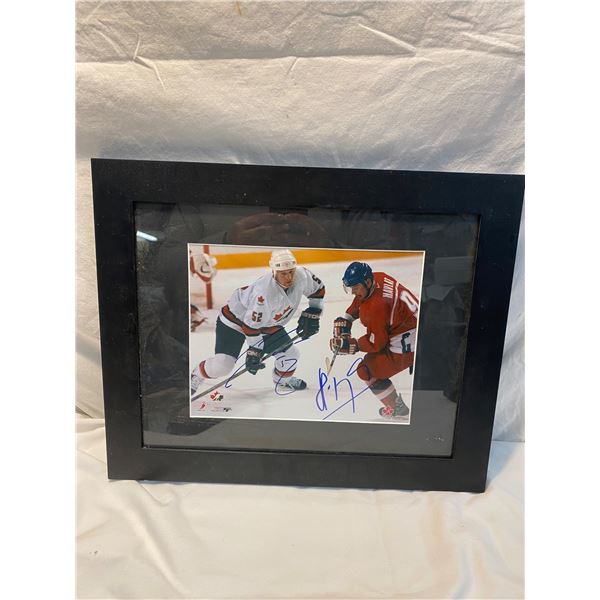 Foote and Havlat autographed 2002 Olympic photo