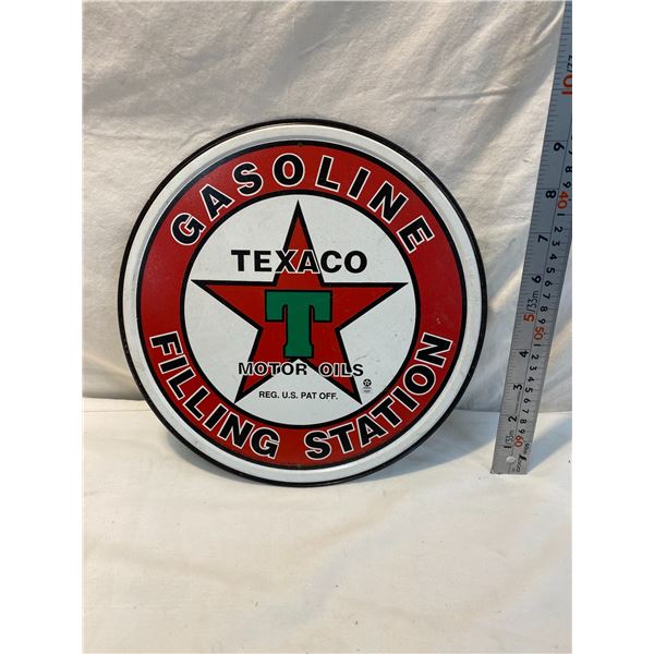 Texaco tin sign