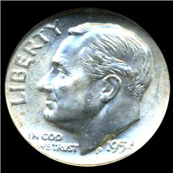 1954D Roosevelt Dime Graded NGC MS66 FB (COI-4784)