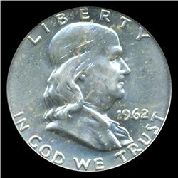 1962D Franklin Half Graded MS62 PCGS FBL (COI-4900)