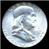 Image 1 : 1957 Franklin Half Graded MS64 ICG with FBL (COI-4907)