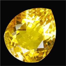 31.45ct Impressive Golden Yellow Citrine Pear Cut (GEM-14930)