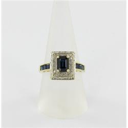 2.3ct Ceylon Blue Sapphire & Diamond 10k Gold Ladies Ring (JEW-045)