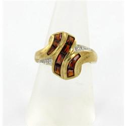 1.4ct Mozambique Garnet & Diamond 10k Gold Ladies Ring (JEW-1496)
