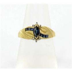 .8ct Ceylon Blue Sapphire & Diamond 10k Gold Ladies Ring (JEW-1509)
