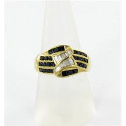 1.4ct Ceylon Blue Sapphire & Diamond 10k Gold Ladies Ring (JEW-1510)