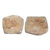 Image 1 : Ancient Malwa, post-Mauryan localized coinages - lead Silver coin with six-armed symbol on obverse