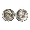 Image 1 : Western Kshatrapas, Silver Coin, obverse brockage most likely of Bhartrudaman/Vishwasena