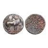 Image 1 : Western Kshatrapas, Kardamaka dynasty - Rudrasimha I (188-197 AD), 'bull' type potin coin