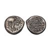 Image 1 : Western Kshatrapas, Kardamaka house - Rudrasena I (200-222 AD), potin 'elephant' type coin