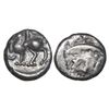 Image 1 : Yadavas of Devagiri - Silver dramma of Singhana (1200-1247 AD), 'lion' type