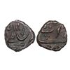 Image 1 : Baroda - Copper 1/2 paisa, Anandrao Gaekwad (1800-1819 AD), in the name of Muhammad Akbar II, Amreli
