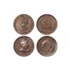 Image 1 : Gwalior - Copper 1/4 anna / 1 paisa coins of Madhav Rao Scindia (1885-1925 AD) and Jivaji Rao Scindi