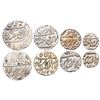 Image 1 : Hyderabad - a set of four Silver coins of Mir Mahboob Ali Khan Asaf Jah VI (1869-1911 AD), 1, 1/2, 1