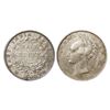 Image 1 : Victoria Queen, Continuous Legend, Silver 1/2 Rupee, 5.78 grams, 24.80mm, Madras Mint, 1840