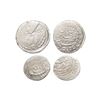 Image 1 : Iran - two Silver 1/2 qiran coins of Nasir al-Din Qajar Shah (1848-1896)