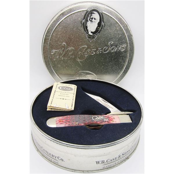 CaseXX 6111 1/2 Cheetah Script Cranberry Knife in