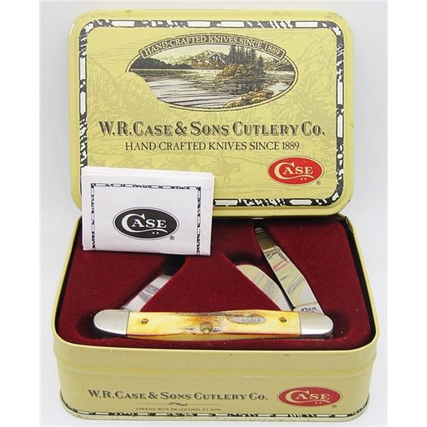 1995 CaseXX 5318SS Stag 5 Dot 3Blade Knife in Tin