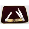Image 2 : Case XX 5318SS Stag 5 Dot 3-Blade Knife in Tin!