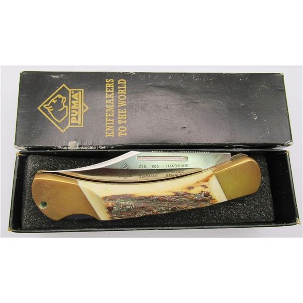 PUMA German Stag Handle 54892 Lock Knife 210 905