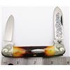 Image 3 : CaseXX 52131 Blue Scroll Canoe Folding Knife with