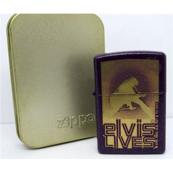 ELVIS LIVES ZIPPO LIGHTER WITH BOX