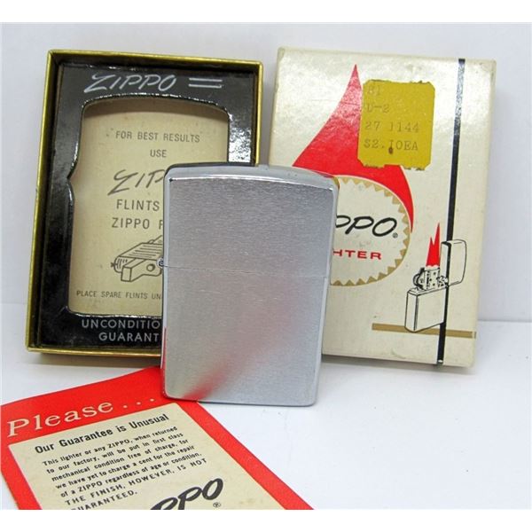 VINTAGE BOX NO. 200 BRUSH FINISHED ZIPPO