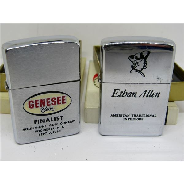 (2) ADVERTISEMENT ZIPPOS "Genesee"