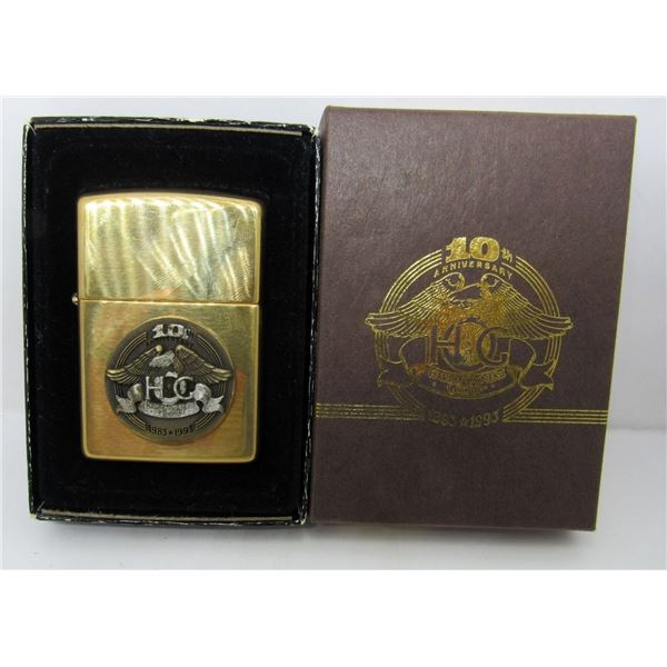 10th ANNIVERSARY HARLEY ZIPPO + BOX